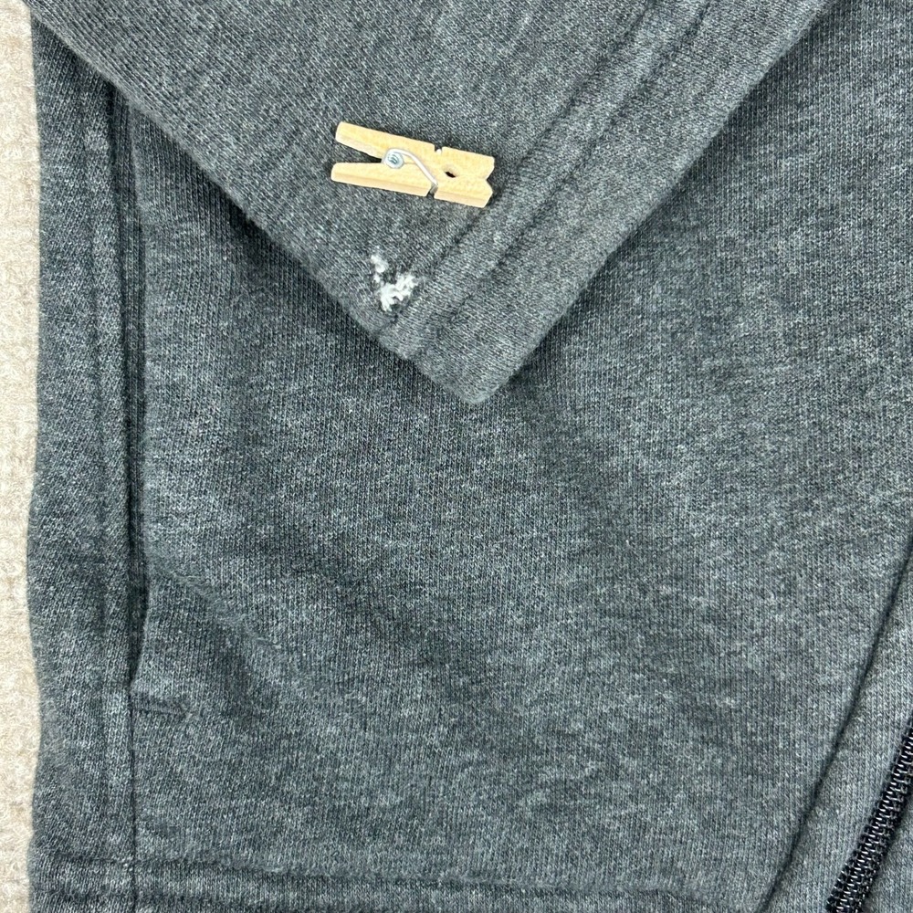 Puma Asymmetrical Jacket Women Large Gray Cotton French Terry Cowl Neck Full Zip - Picture 13 of 14